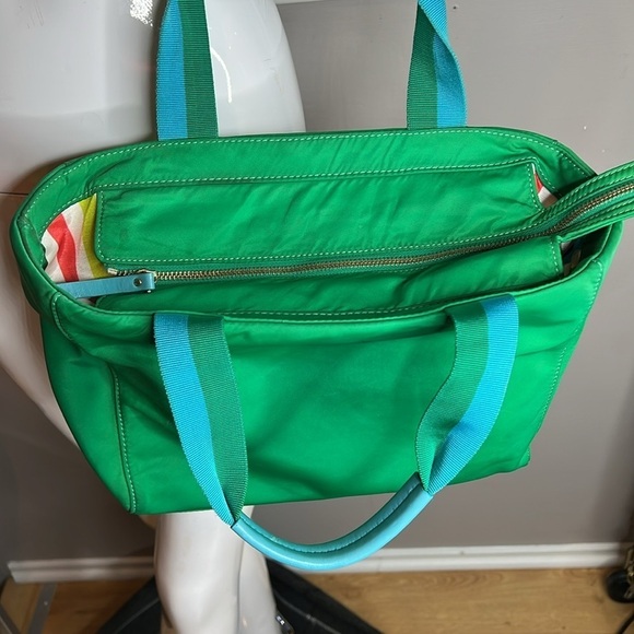 Kate Spade New York Web Quinn Leroy Street Humminbird Tote Bag in Green - Picture 2 of 10